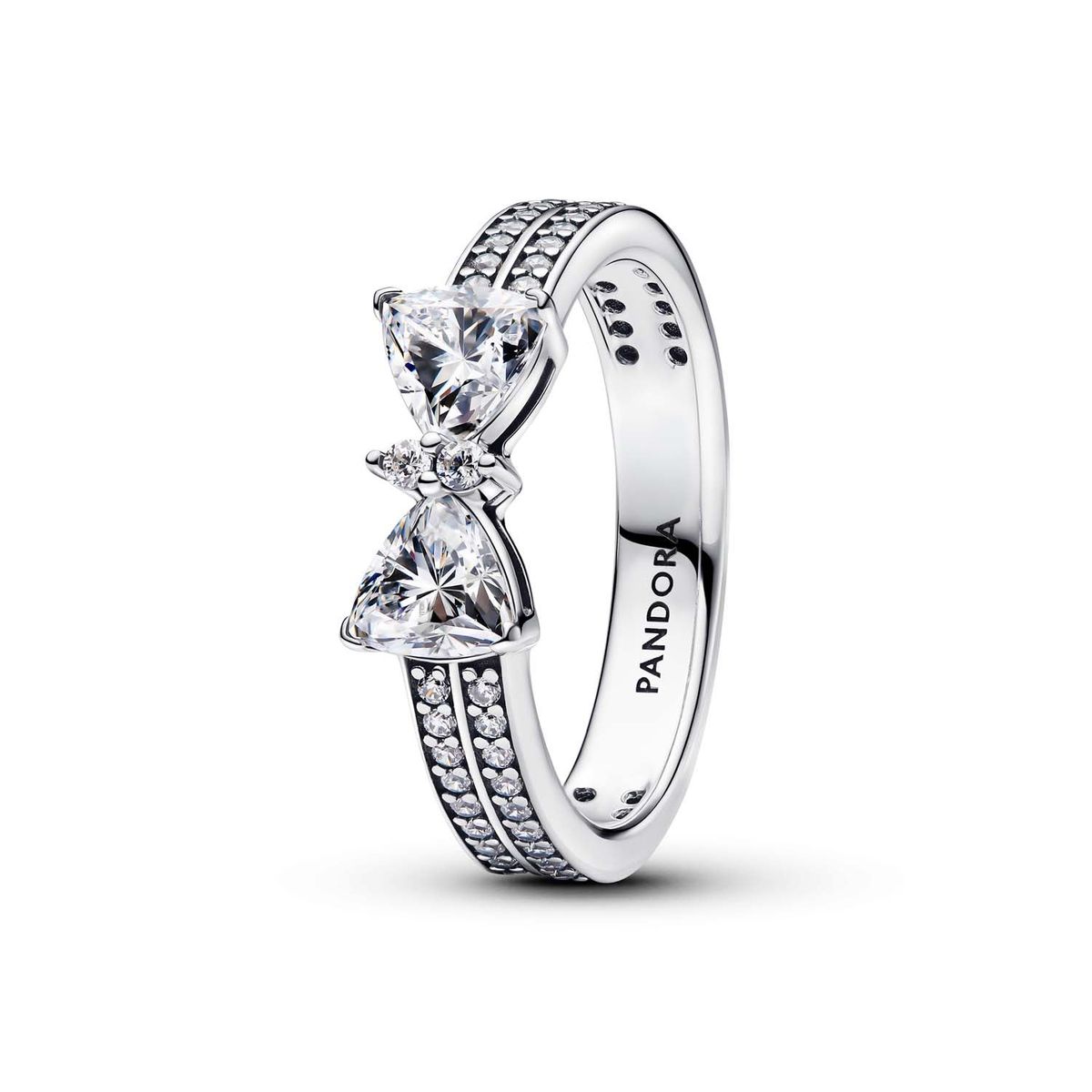 Pandora - Sparkling Bow ring, zirkonia Sølv sterlingsølv