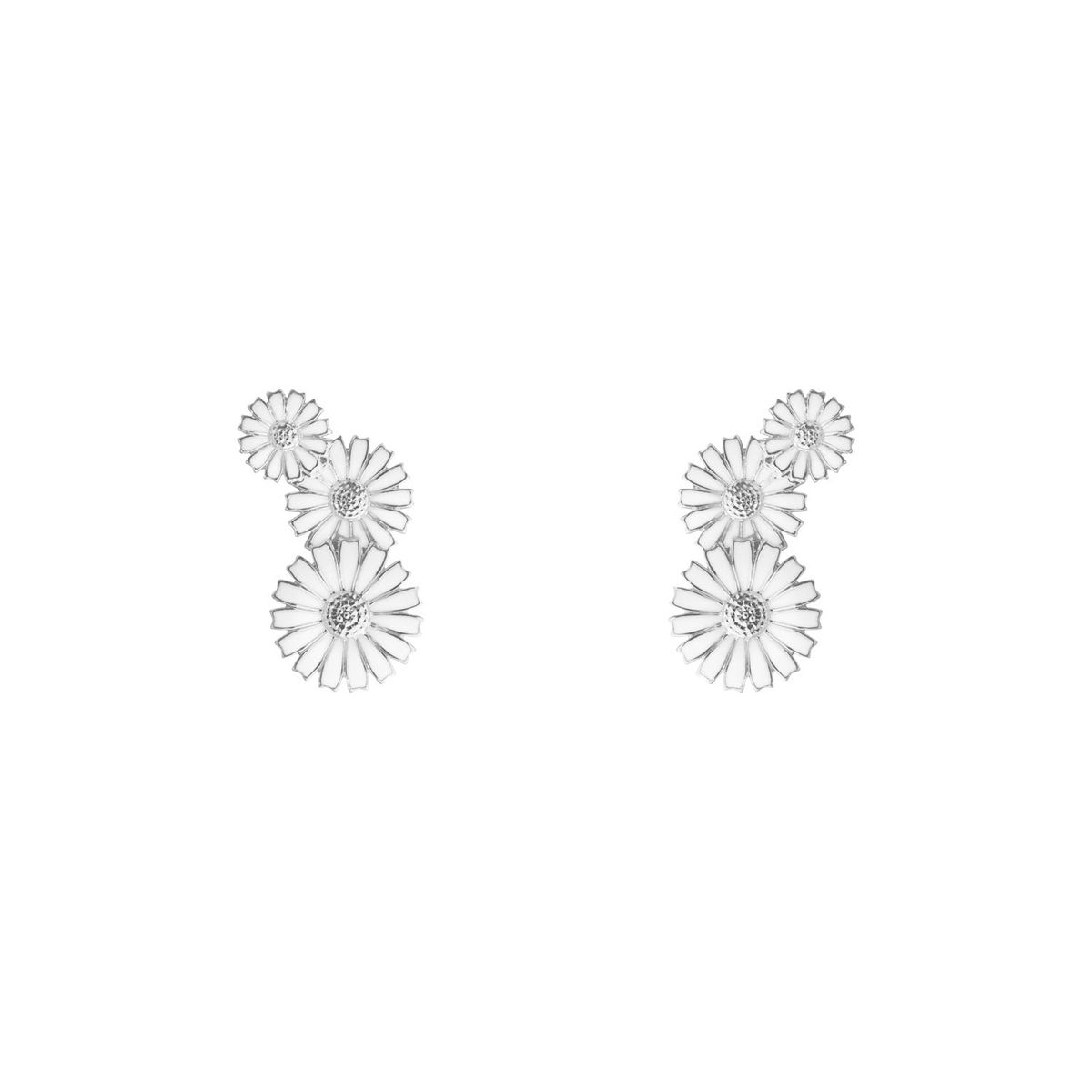 Georg Jensen - Daisy 3 flower ørestikker Sølv sterlingsølv