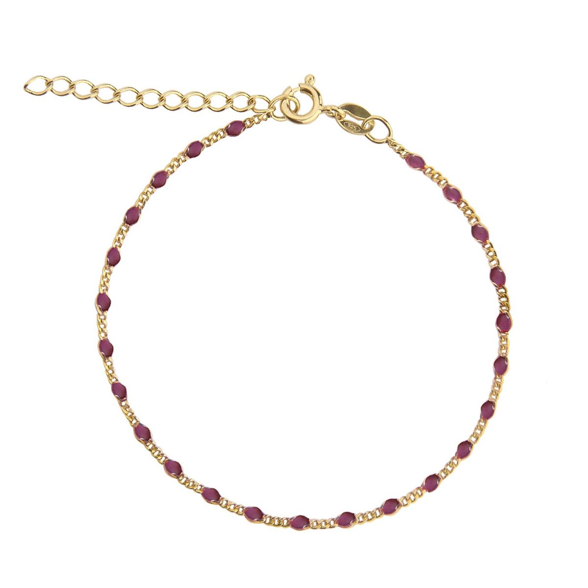 Jeberg Jewellery - Wild rose beaded armbånd, 16+3 cm Forgyldt sølv sterlingsølv