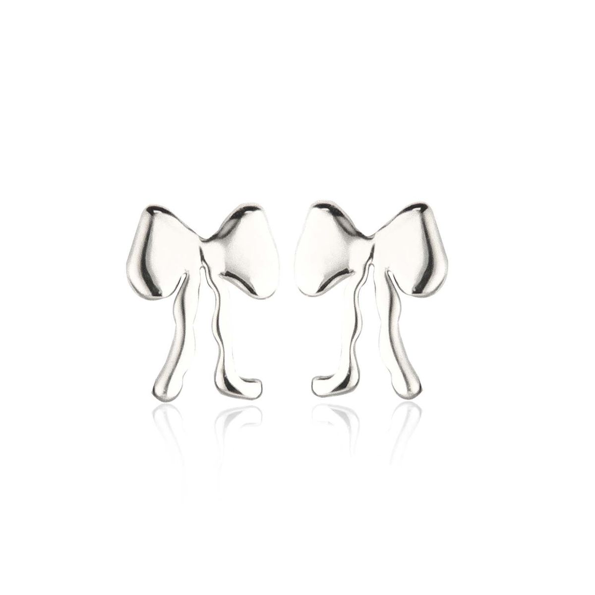 Jeberg Jewellery - Petite Bow Plain ørestikker Sølv