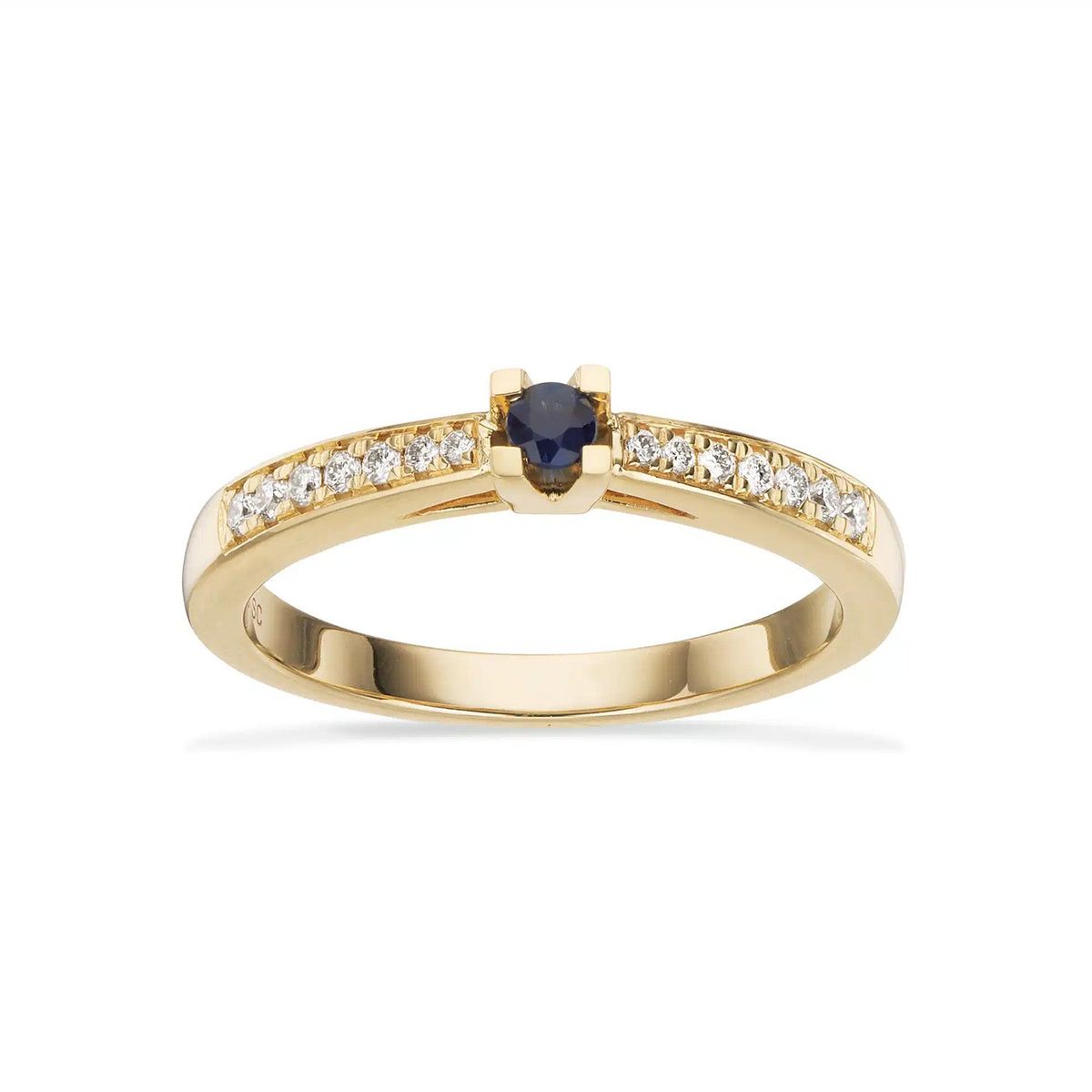 Scrouples - Kleopatra Queen ring, safir + 0,12 ct. hw/si 14 kt. guld