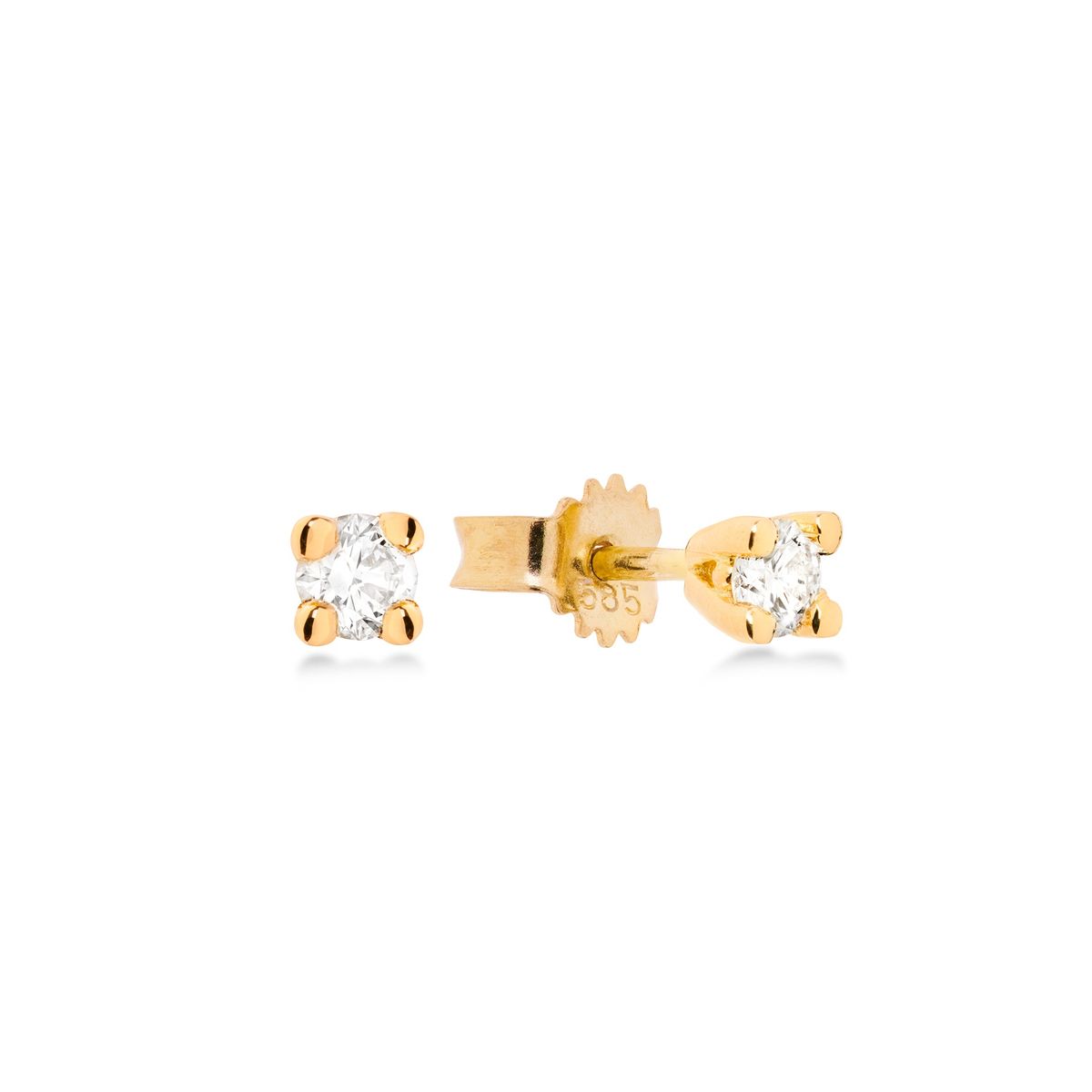 Aveny STARLIGHT - Ørestikker, 2x0,15 ct. w/si 14 kt. guld