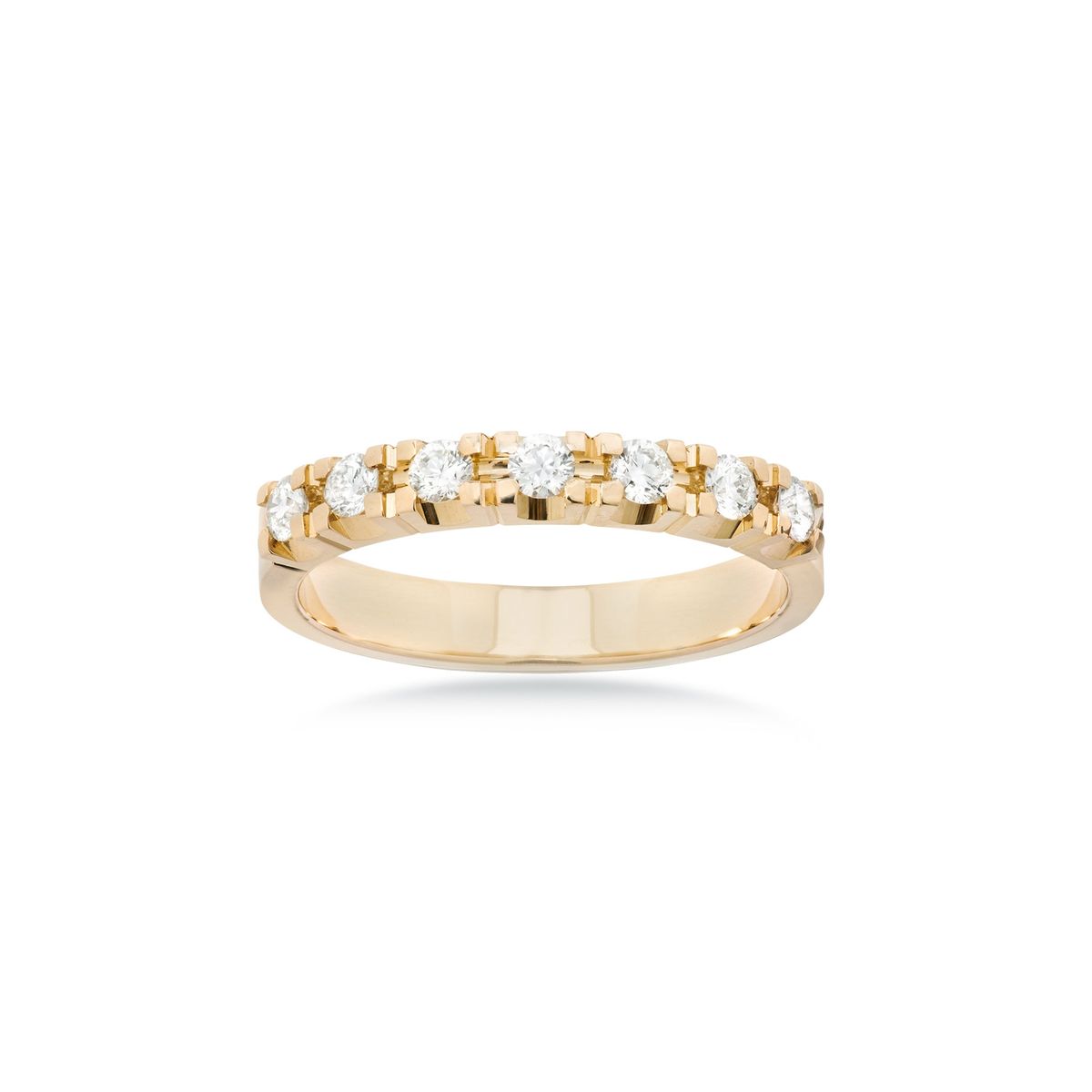 Aveny LUXURY - Alliancering, 7x0,05 ct. w/vs 14 kt. guld