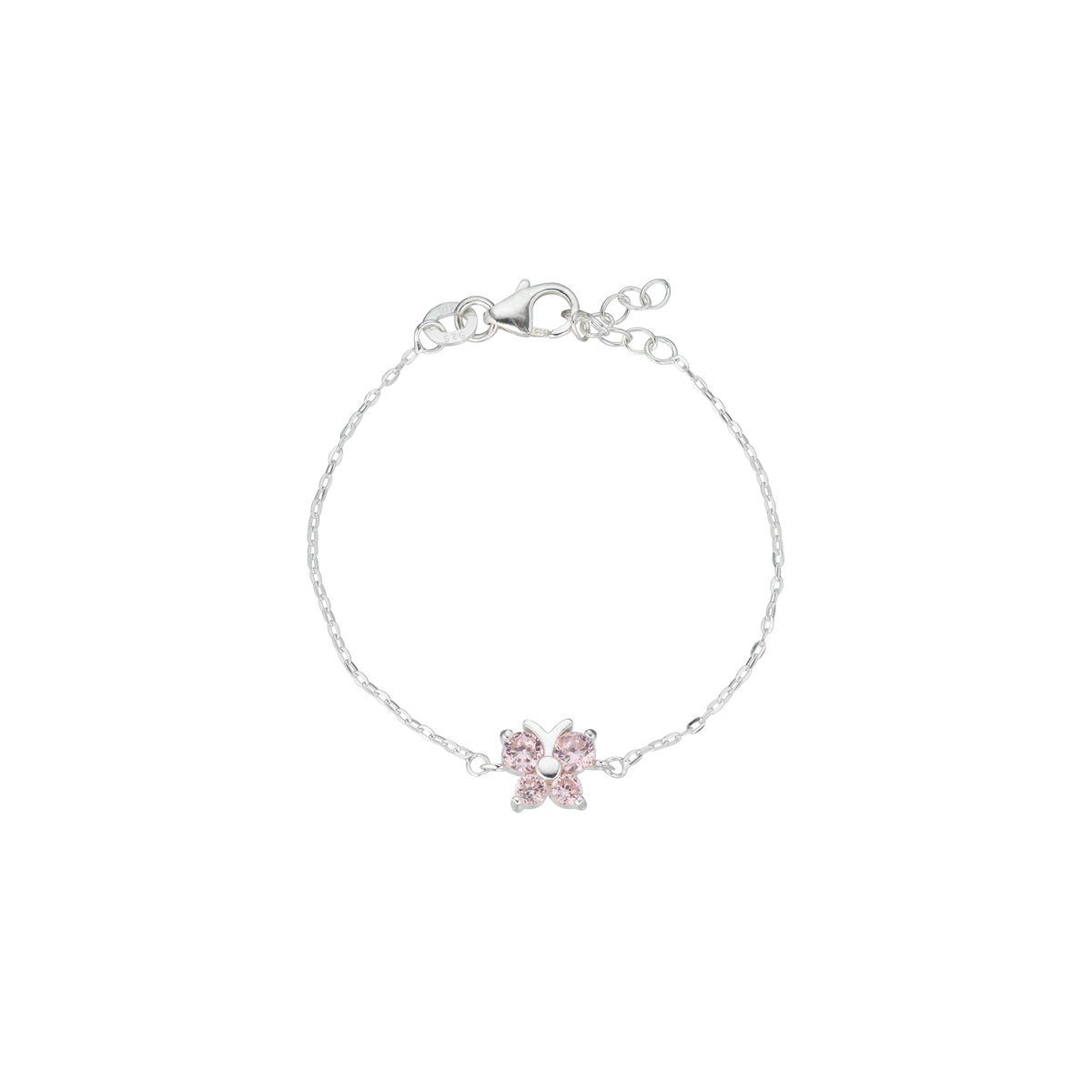 Vibholm Kids -Pink Sommerfugl armbånd - Sterlingsølv