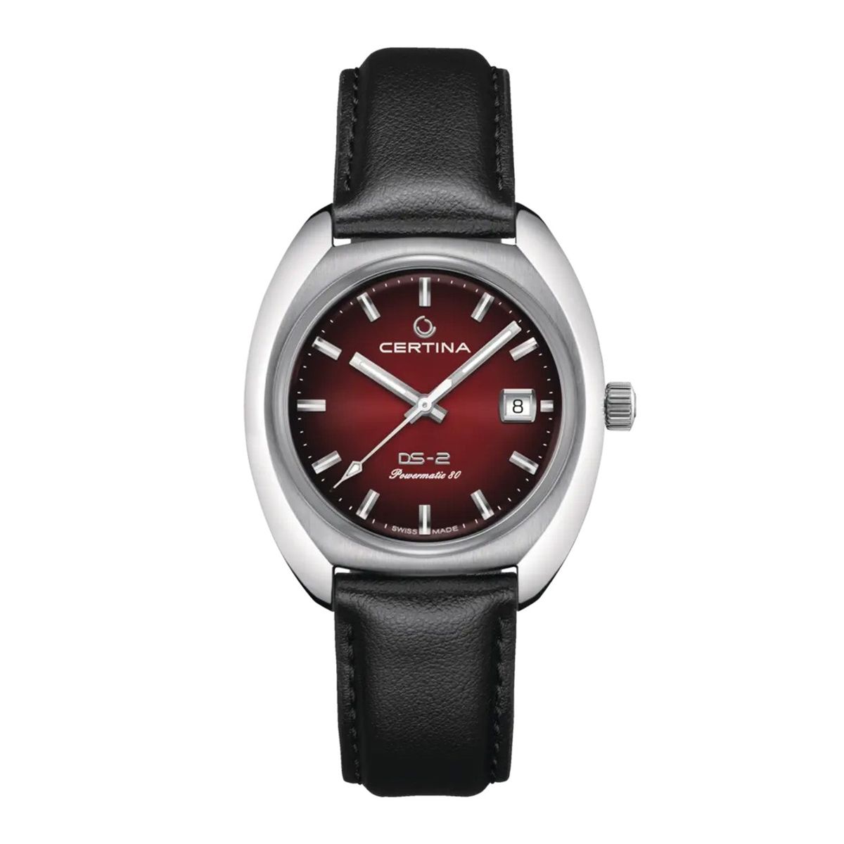 Certina - DS-2 Automatic, 40 mm rød urskive Stål Rustfrit