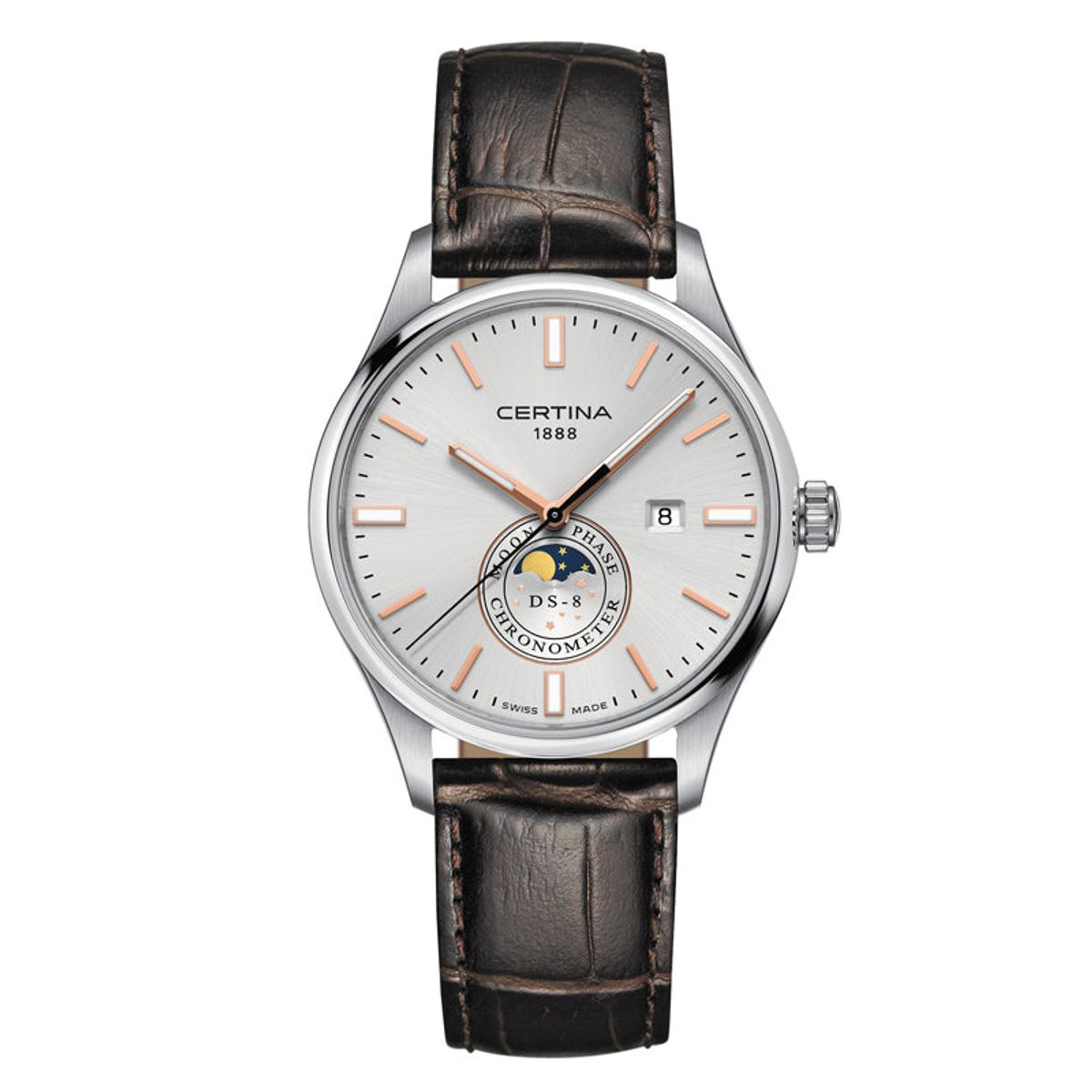 Certina - DS-8 Moon Phase Herreur rustfrit stål C0334571603100