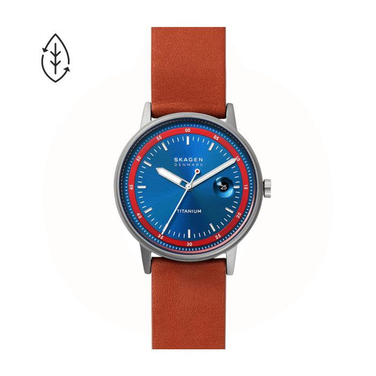 Skagen Denmark - Henriksen herreur SKW6755 Læder