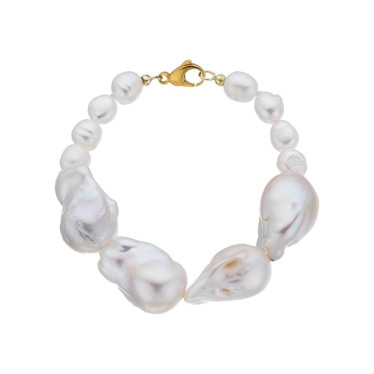 View Jewellery - Pearl Baroq armbånd forgyldt sølv sterlingsølv