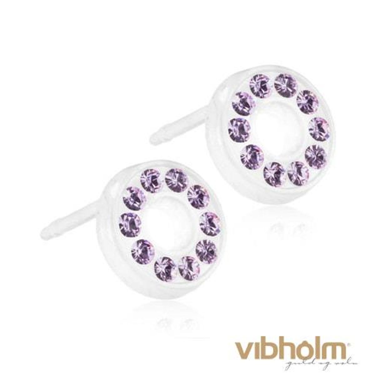 Blomdahl - Brilliance Puck Hollow Violet Ørestikker 15-01191-26