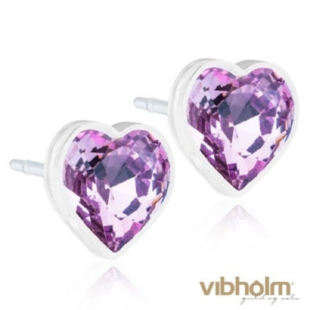 Blomdahl - Heart Light Amethyst ørestikker 15-0121-74