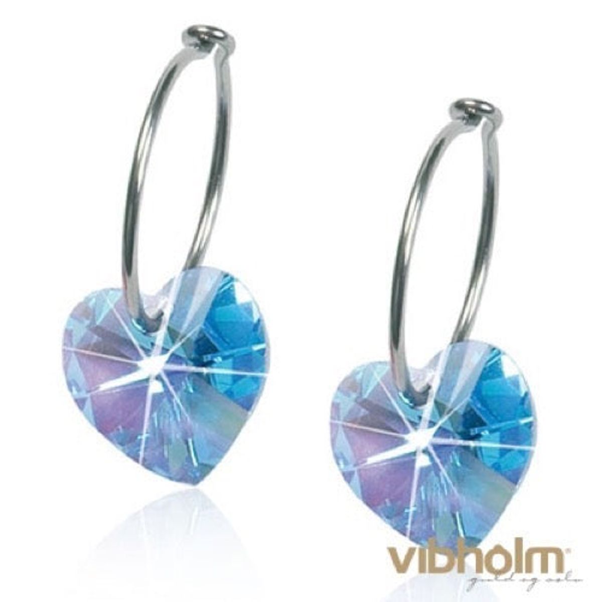 Blomdahl Heart Aquamarine øreringe 15-1255-05