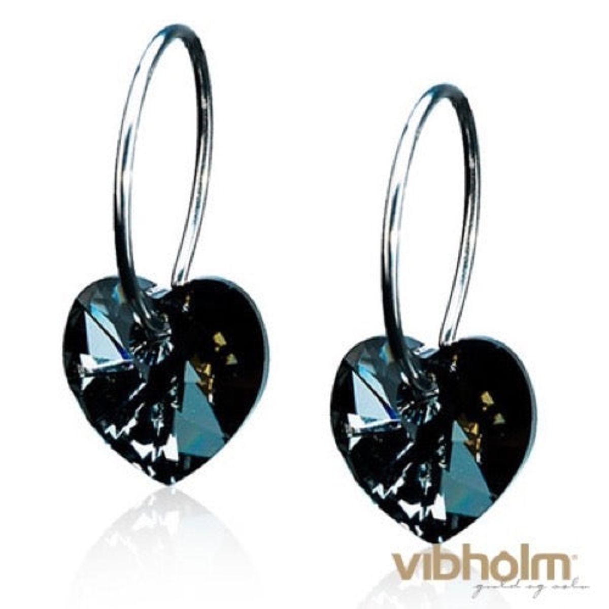 Blomdahl Heart Black Diamond ørering 15-1255-12