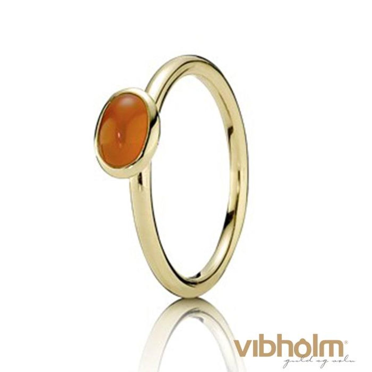 Pandora - Orange Moonstone Gold Ring 14 kt 150162MSO