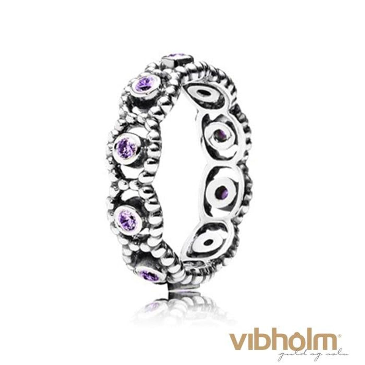 Pandora - Purple Romance Ring sølv m/ zirkonia 190881ACZ