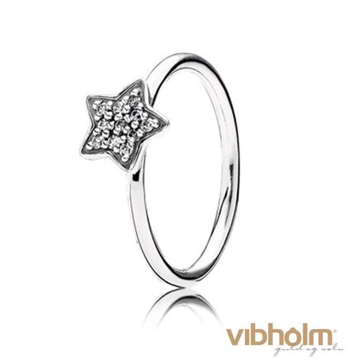 Pandora - Star Pavé Ring sølv m/ zirkonia 190891CZ