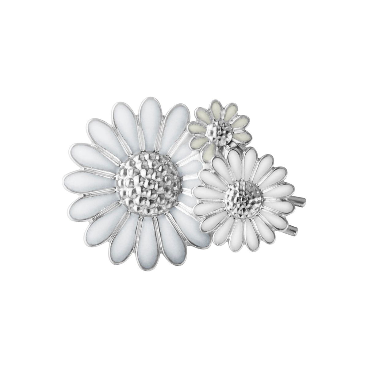 Georg Jensen - Daisy White hårspænde sølv sterlingsølv