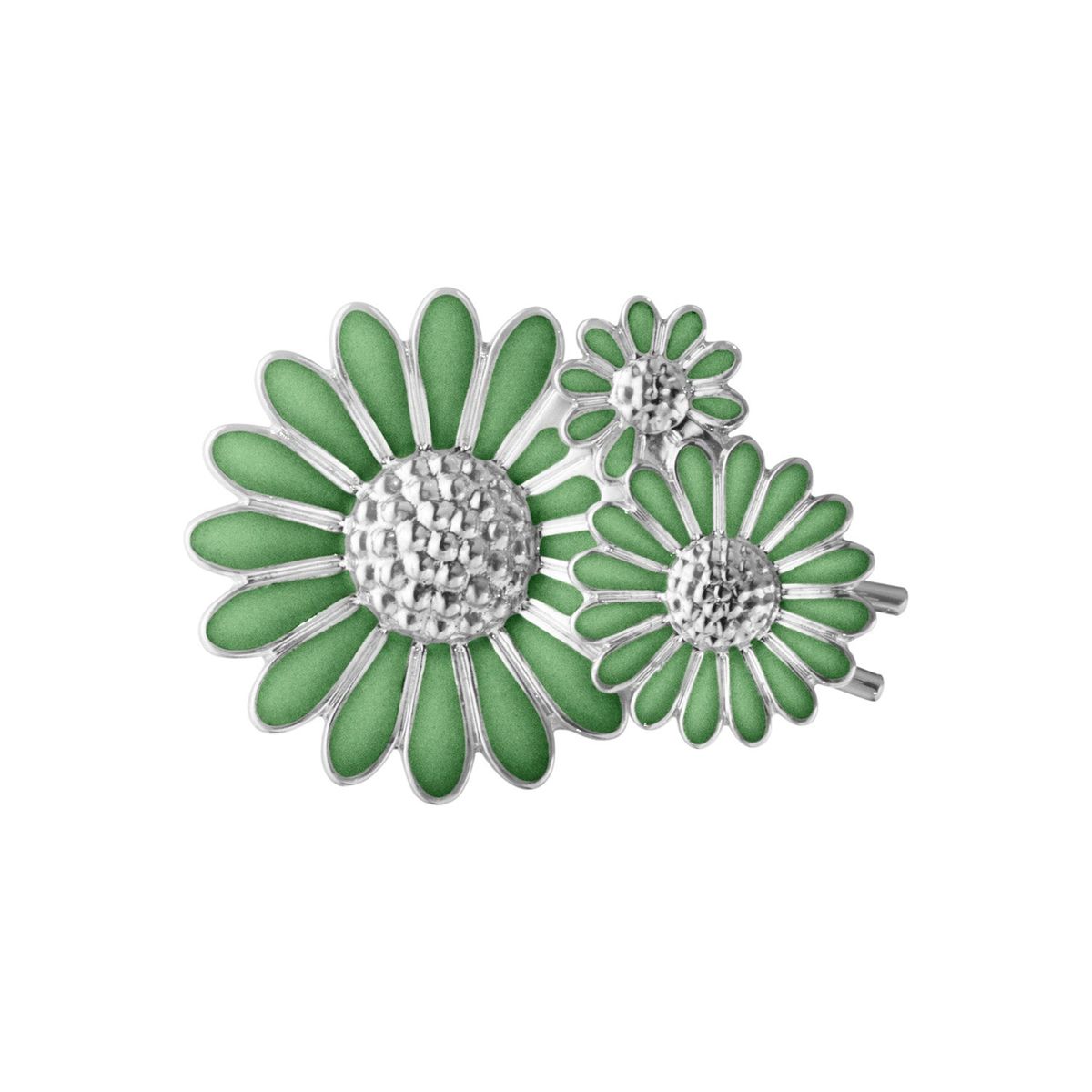 Georg Jensen - Daisy Green hårspænde sølv sterlingsølv