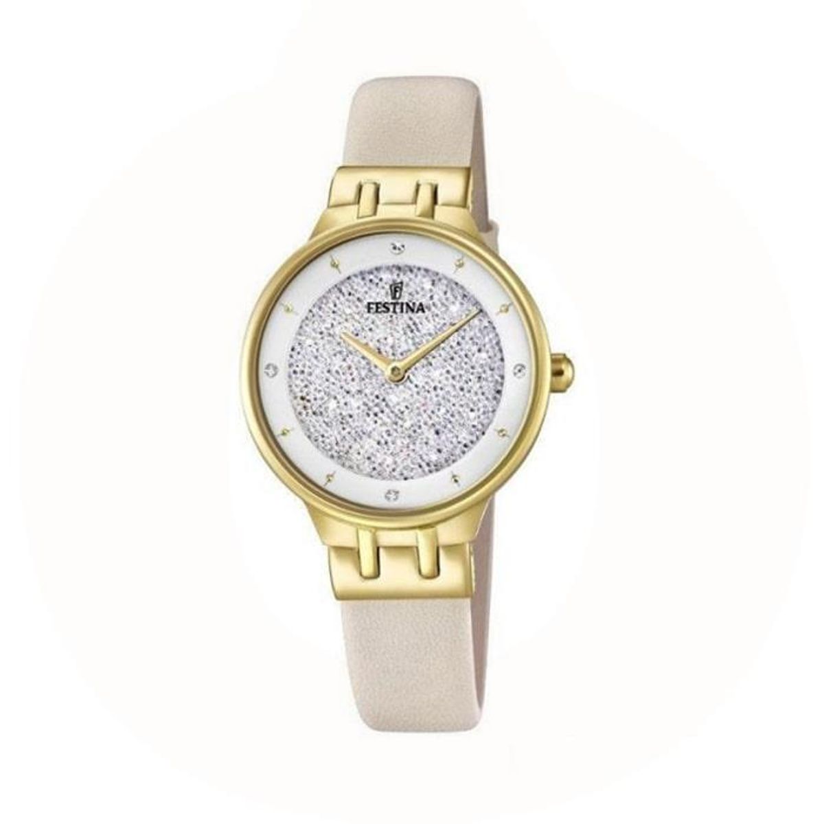 Festina - Swarovski Dameur creme læder F20405/1