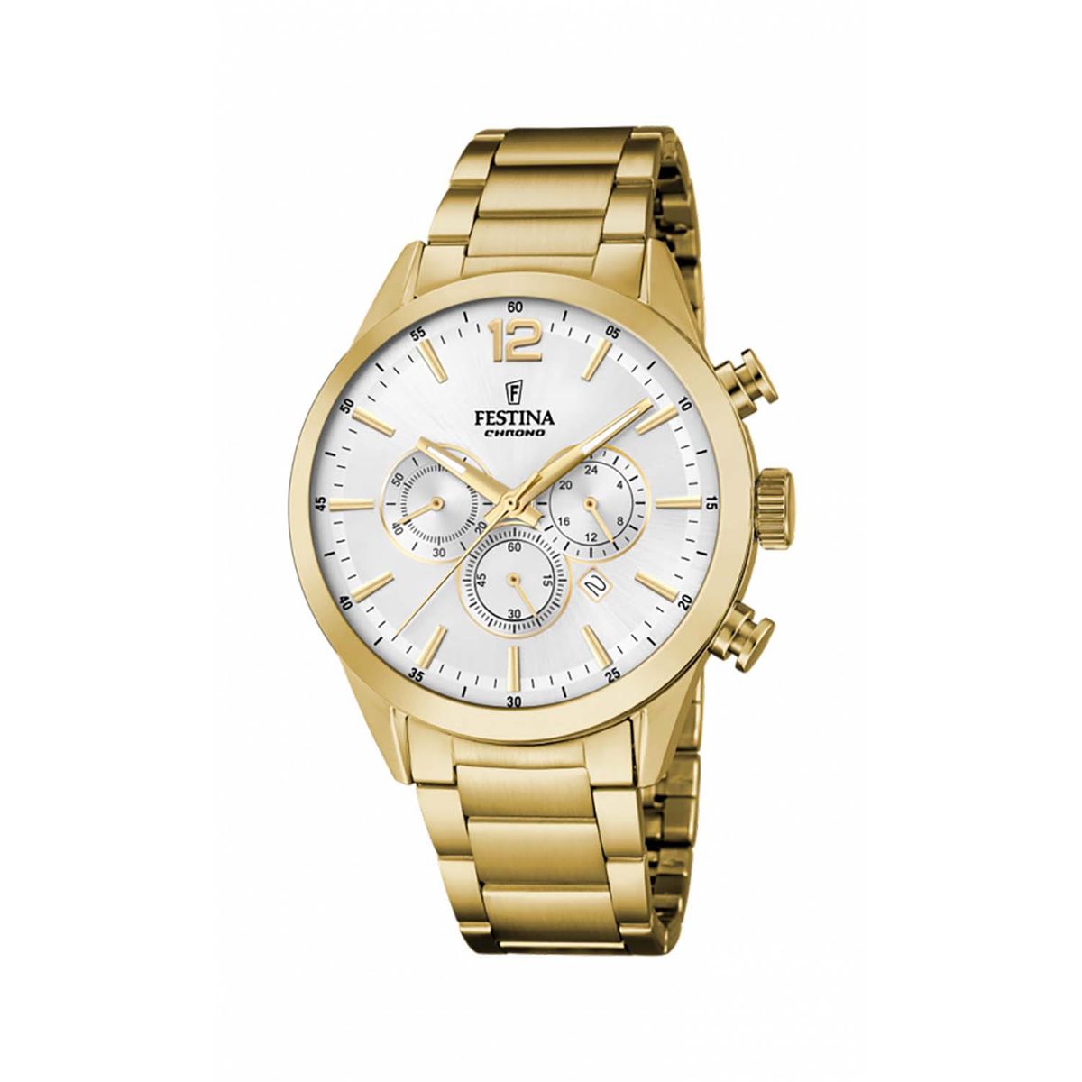 Festina - Chrono Sport ur 44 mm Forgyldt stål