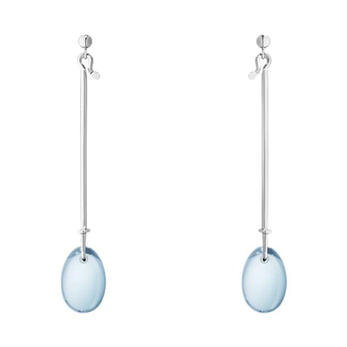 Georg Jensen - Dew Drop Øreringe sterlingsølv m/blå topas 3537839