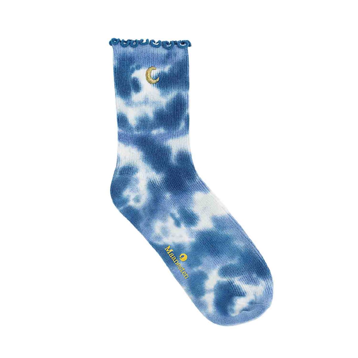 Maanesten - Tie Dye Indigo strømper 3703