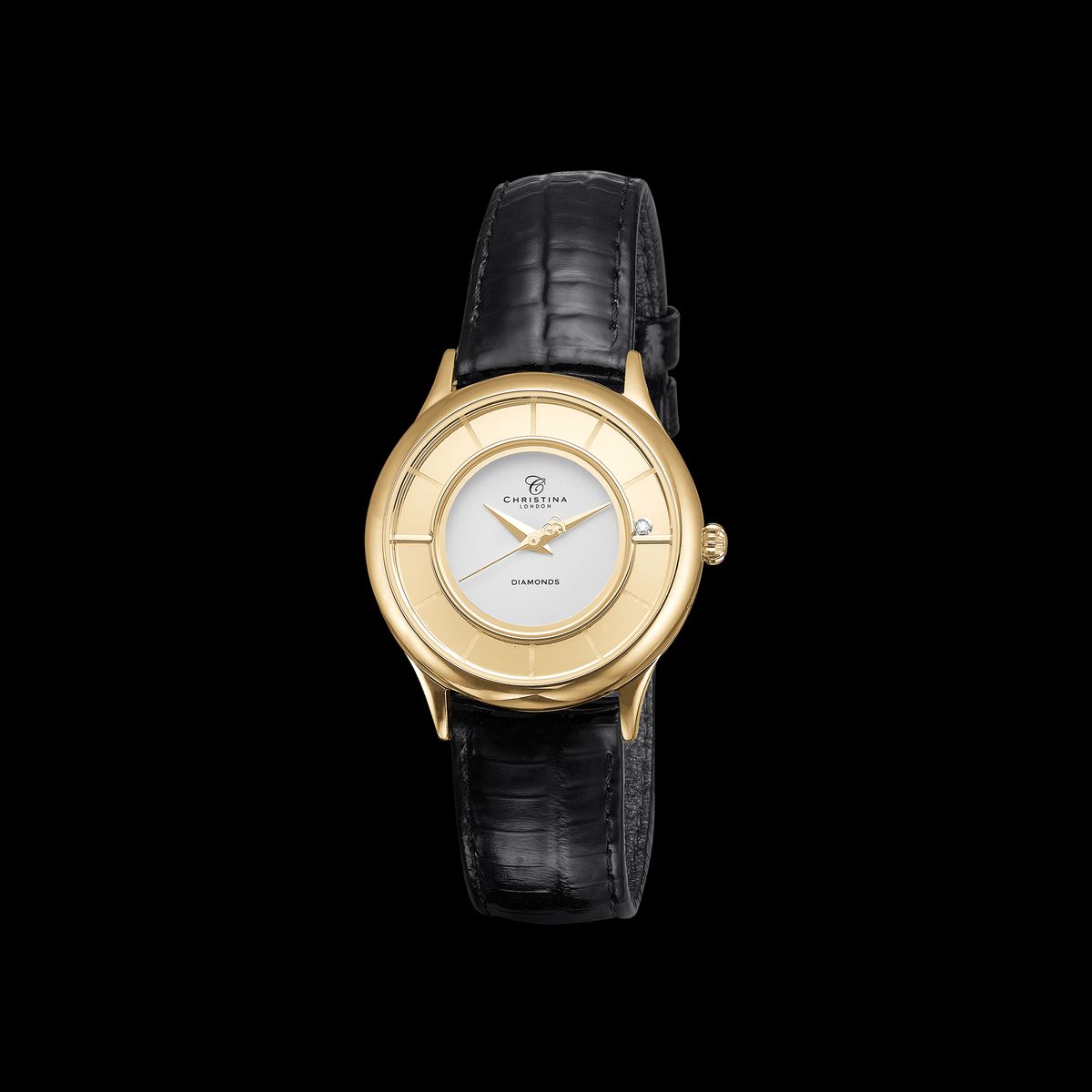 Christina Design London Jewelry & Watches - Collect guld m. sort rem