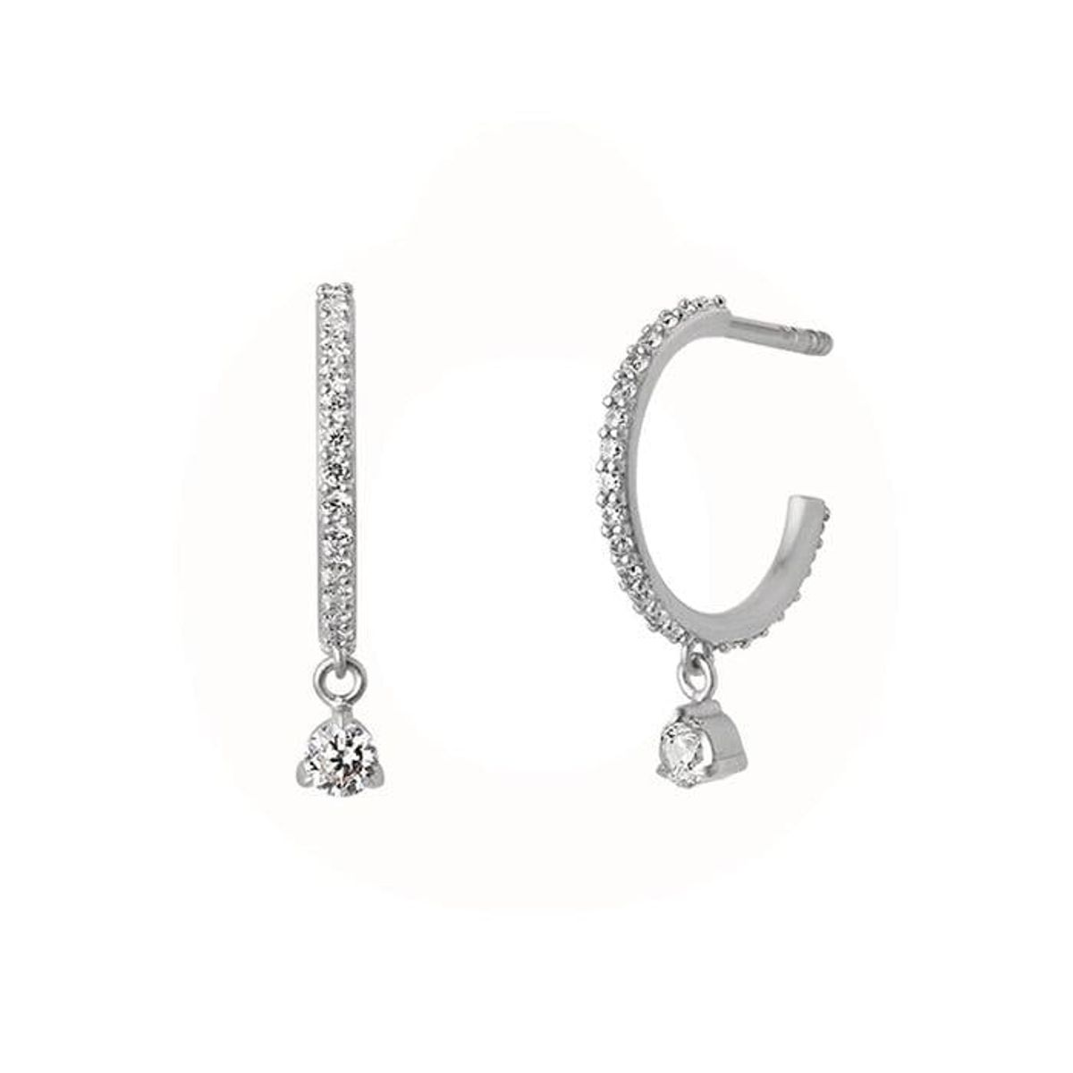 byBiehl - Mini Sparkle Dangling hoops 4-034a-R