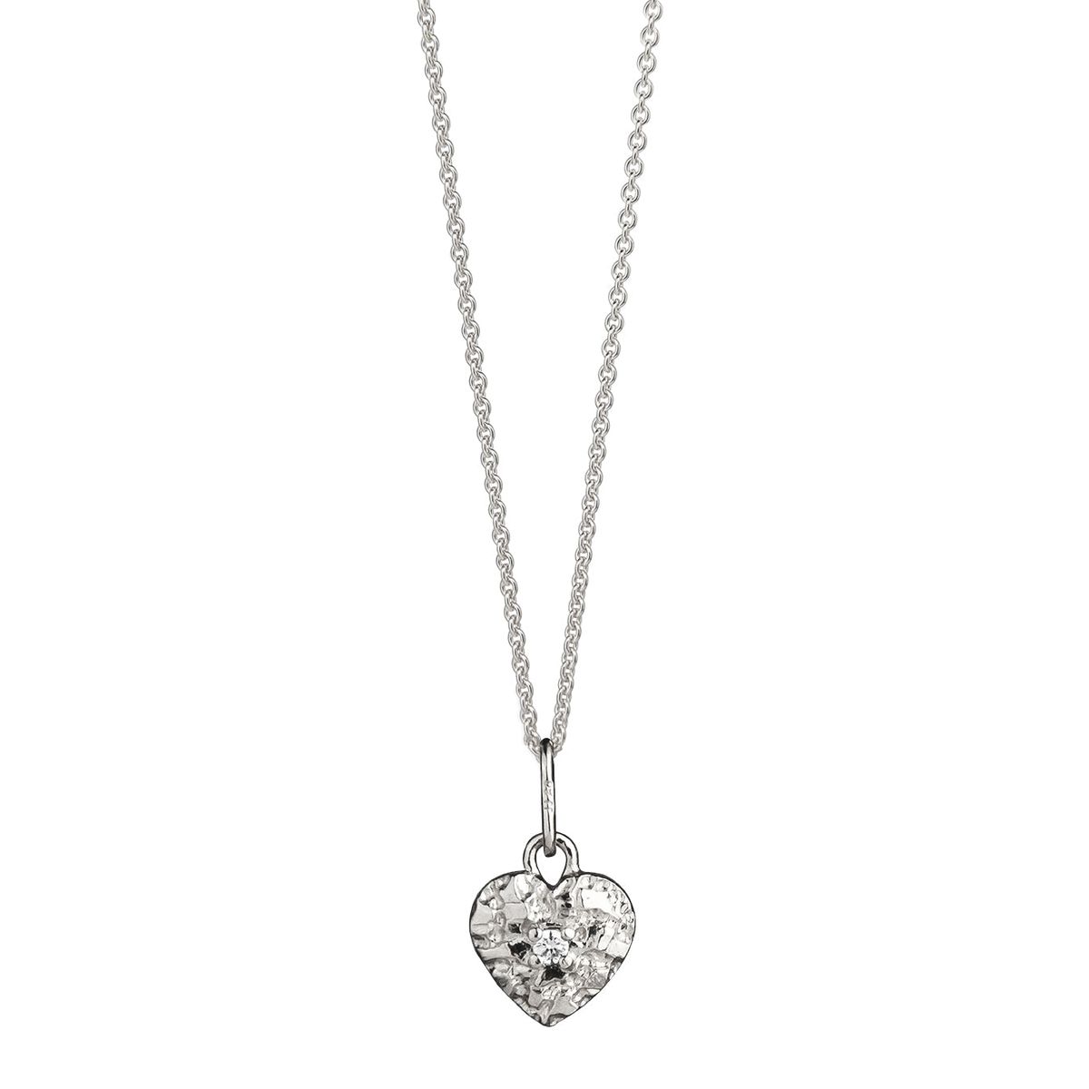 Jeberg Jewellery - Petite Heart Me halskæde Sølv sterlingsølv