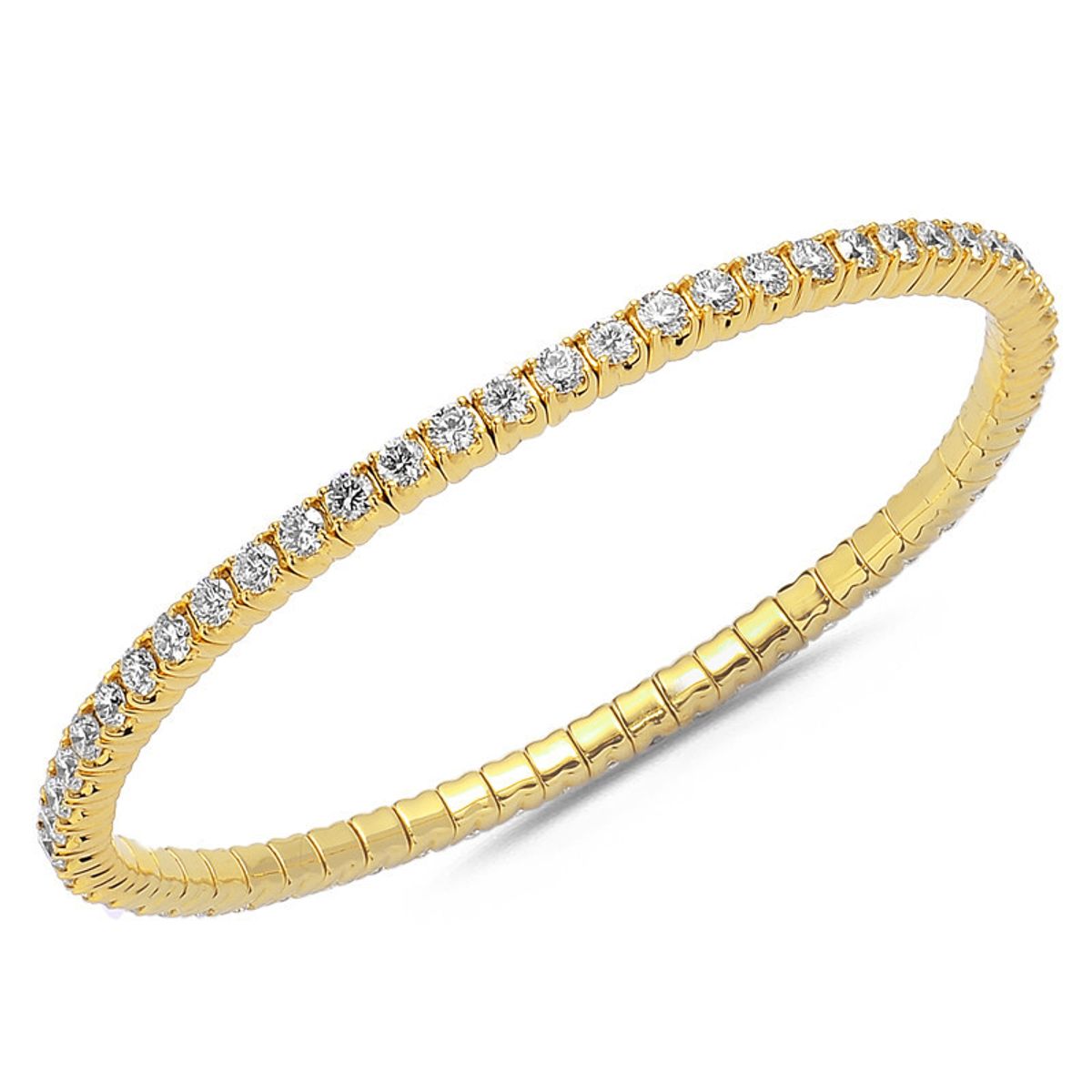 Diamond Collection - Flex armbånd Medium, 4,51 ct g/si 18 karat guld