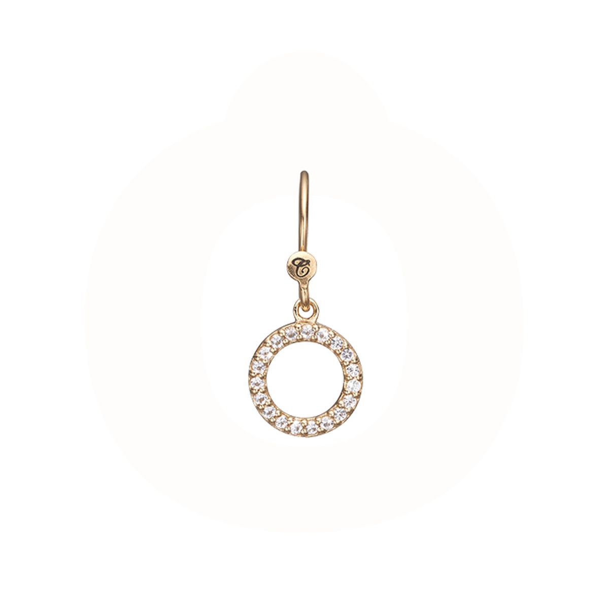 Christina Design London Jewelry & Watches - Hanging Topaz Circle øreringe forgyldt 670-G19