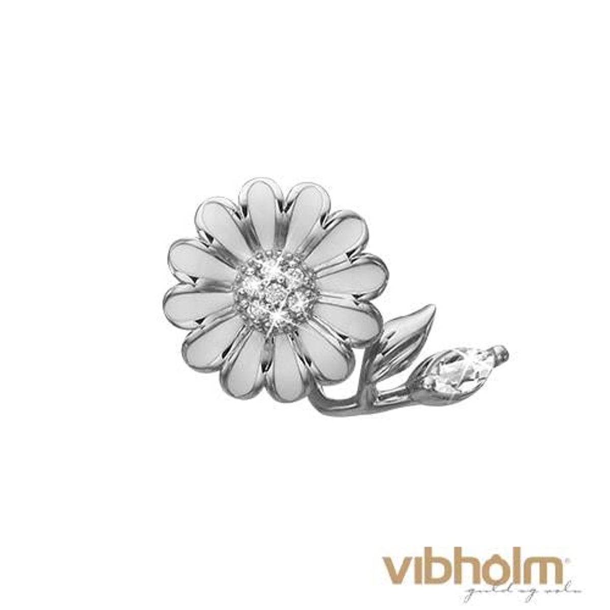 Christina Design London Jewelry & Watches - Diamond Marguerite Charm 14 karat hvidguld