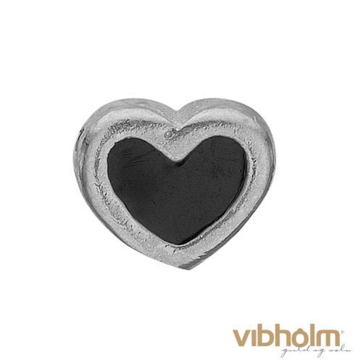 Christina Design London Jewelry & Watches - Black Enamel Heart element sølv