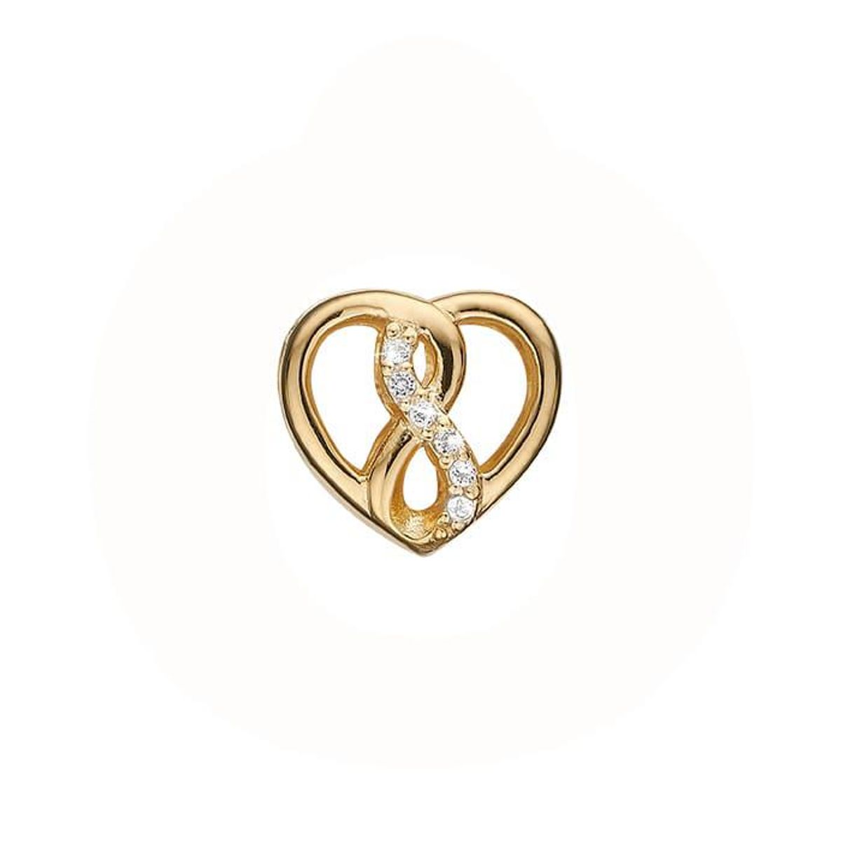 Christina Design London Jewelry & Watches - Eternity Heart Charm forgyldt sølv 623-G190