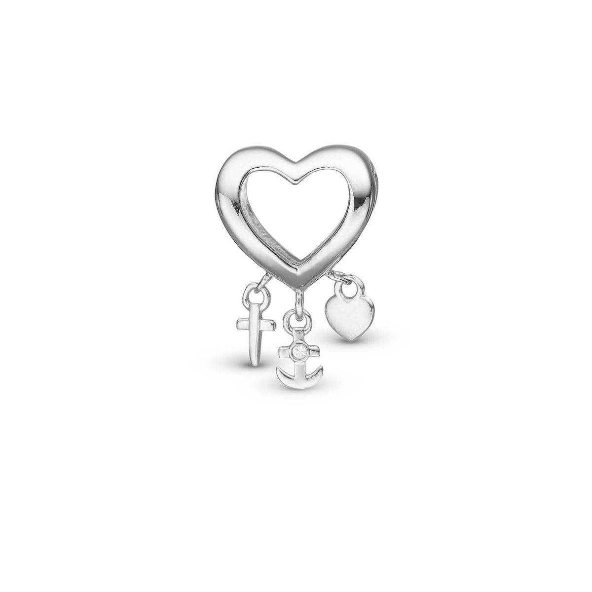 Christina Design London Jewelry & Watches - My Faith, Hope Love charm, 4 mm Sterlingsølv