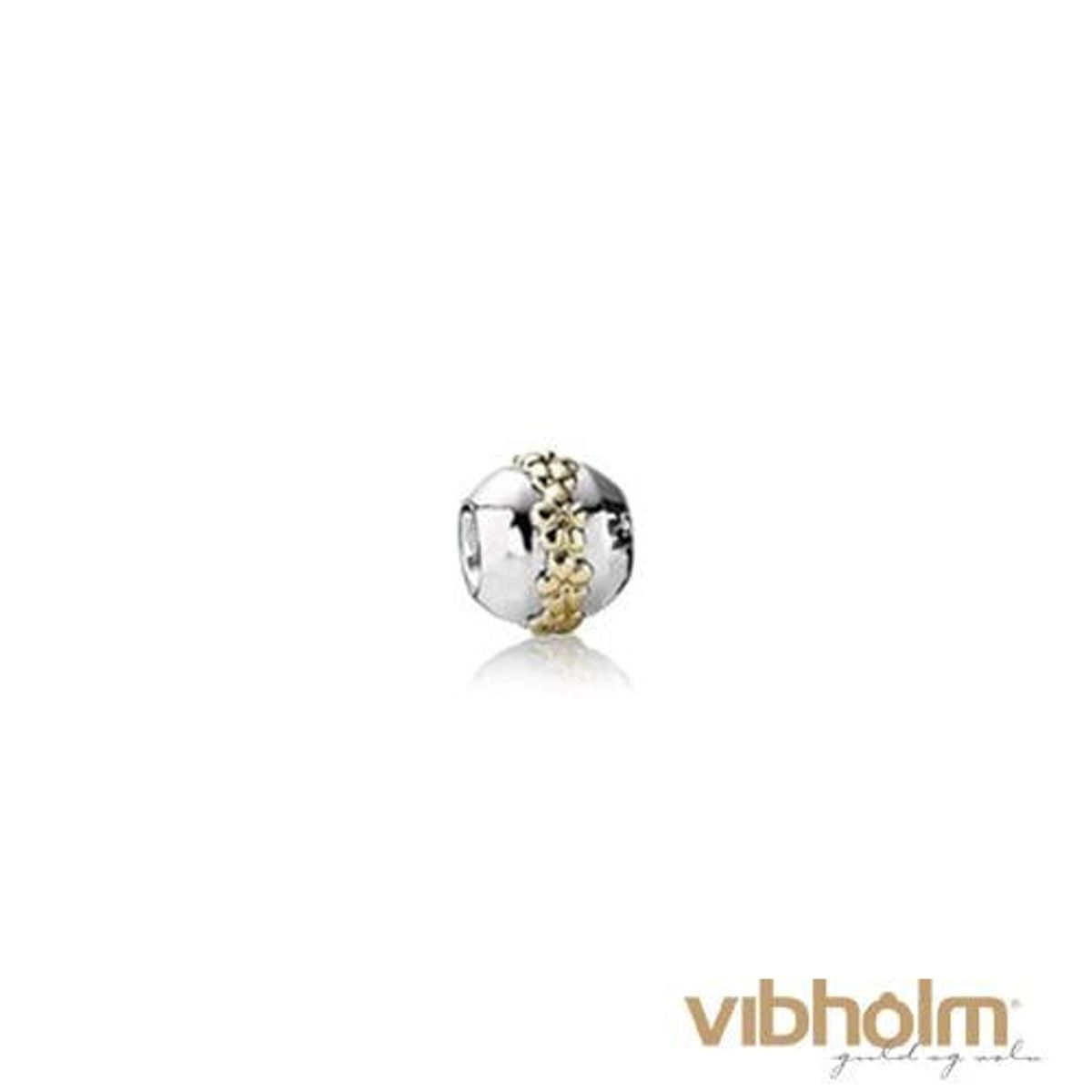 Pandora - Saturn Flower Charm sølv/14 karat guld 790179