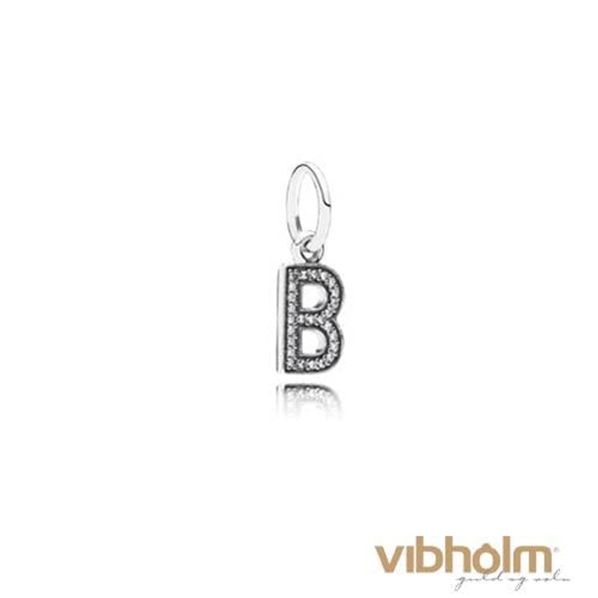 Pandora - Letter B Pendant Charm sølv 791314CZ