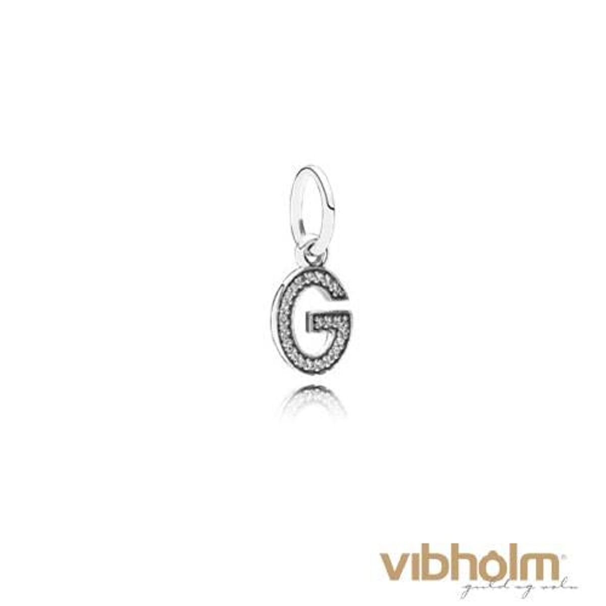 Pandora - Letter G Pendant Charm sølv 791319CZ