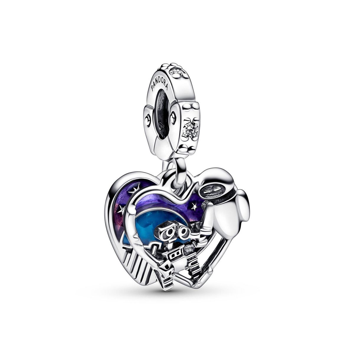 Pandora - Disney Pixar Wall-E og Eve charm sølv sterlingsølv