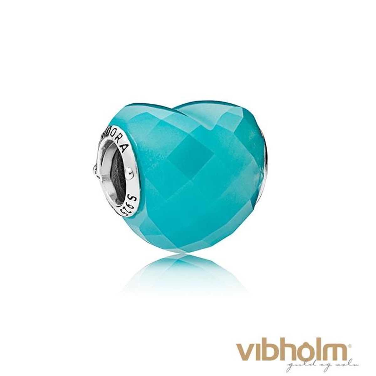 Pandora - Blue Shape Of Love Charm sølv 796563NSC