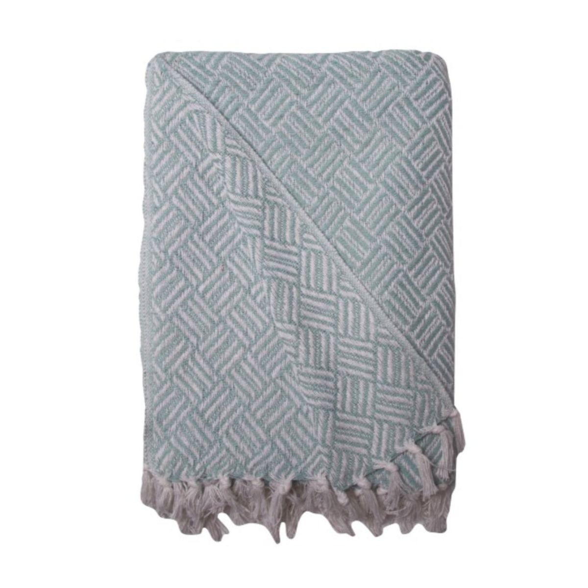 Vibholm - Plaid Throws Rhombs Mint Genbrugstekstil