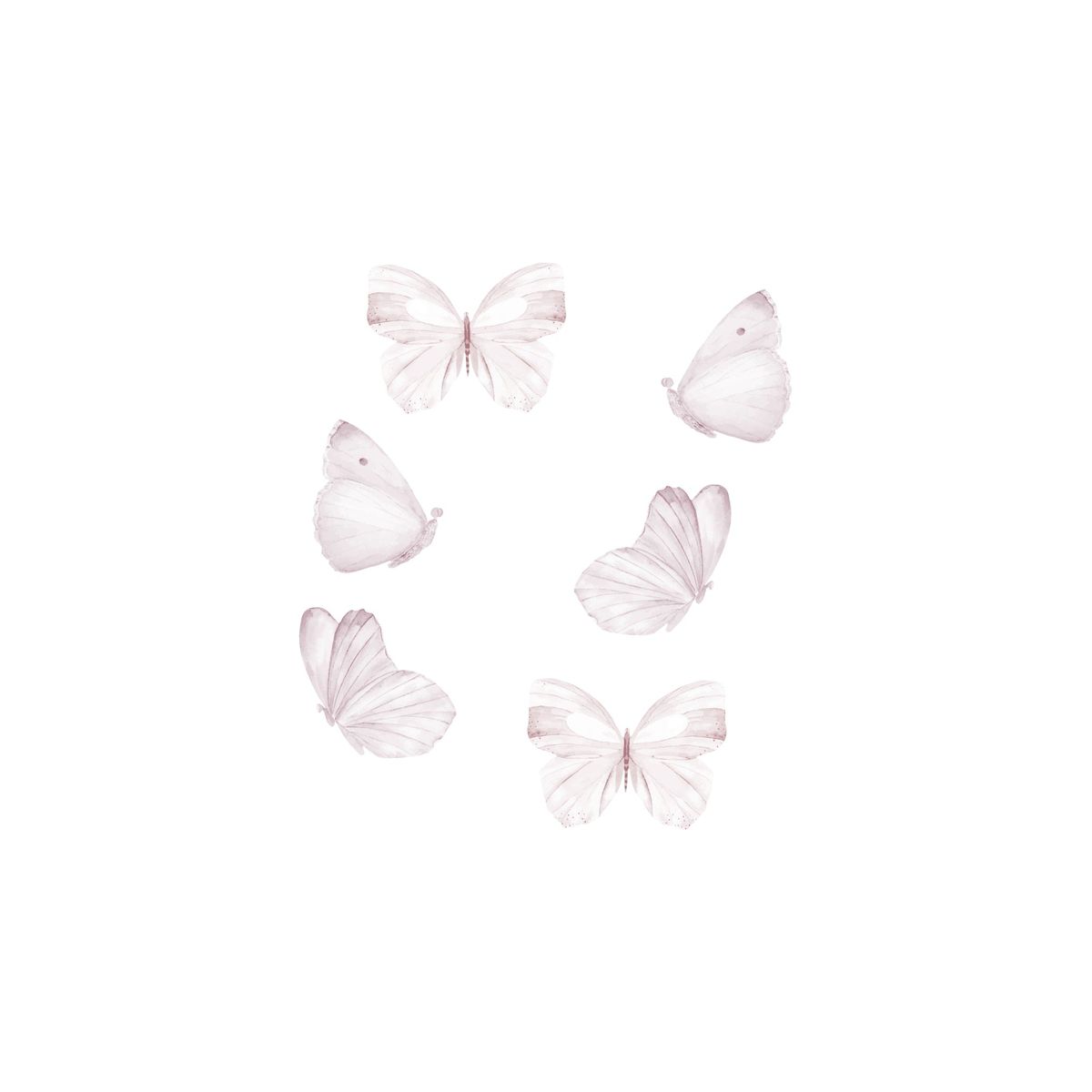 That's Mine - Wallsticker Butterflies 6 stk. - White