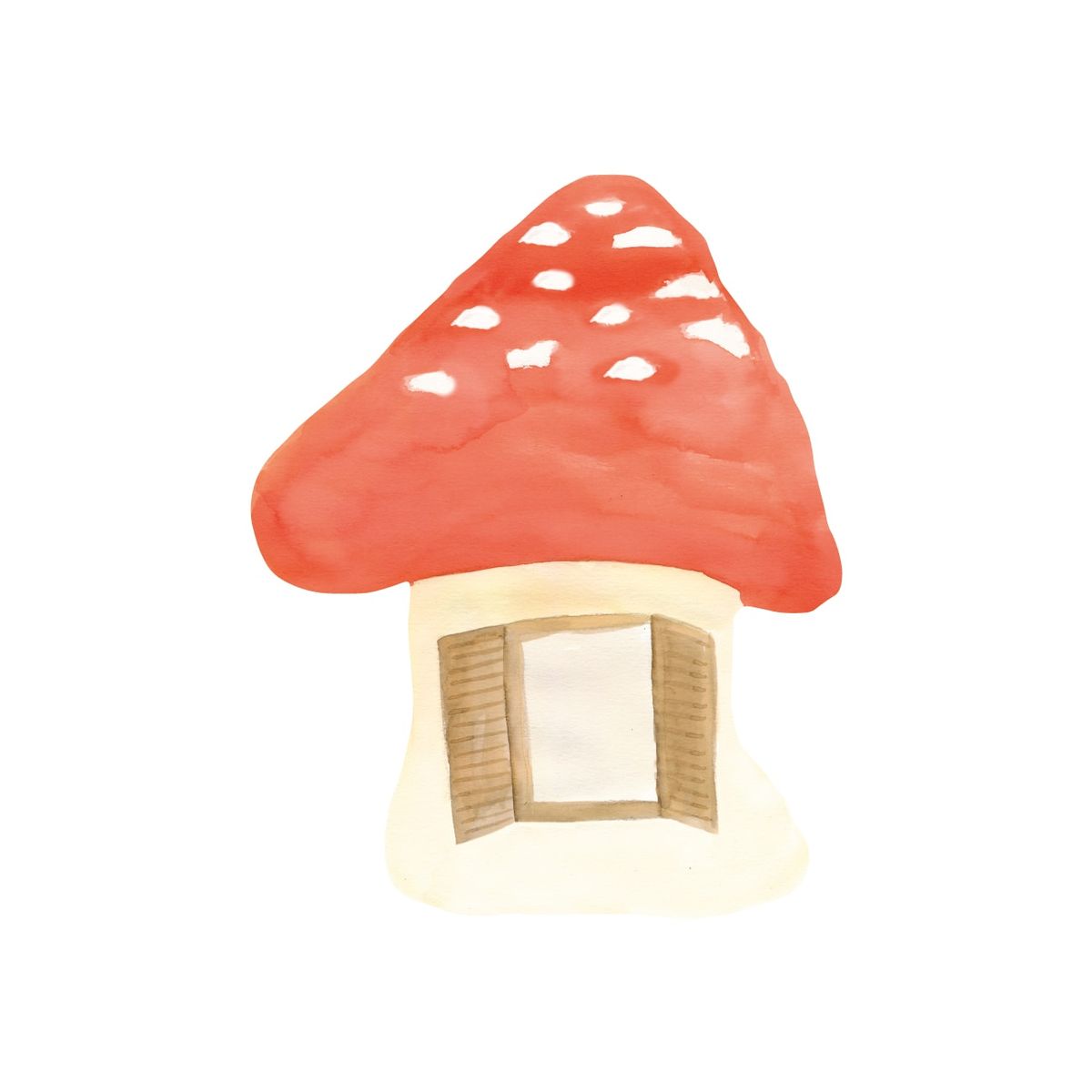 Wallsticker Little mush room red - Multi