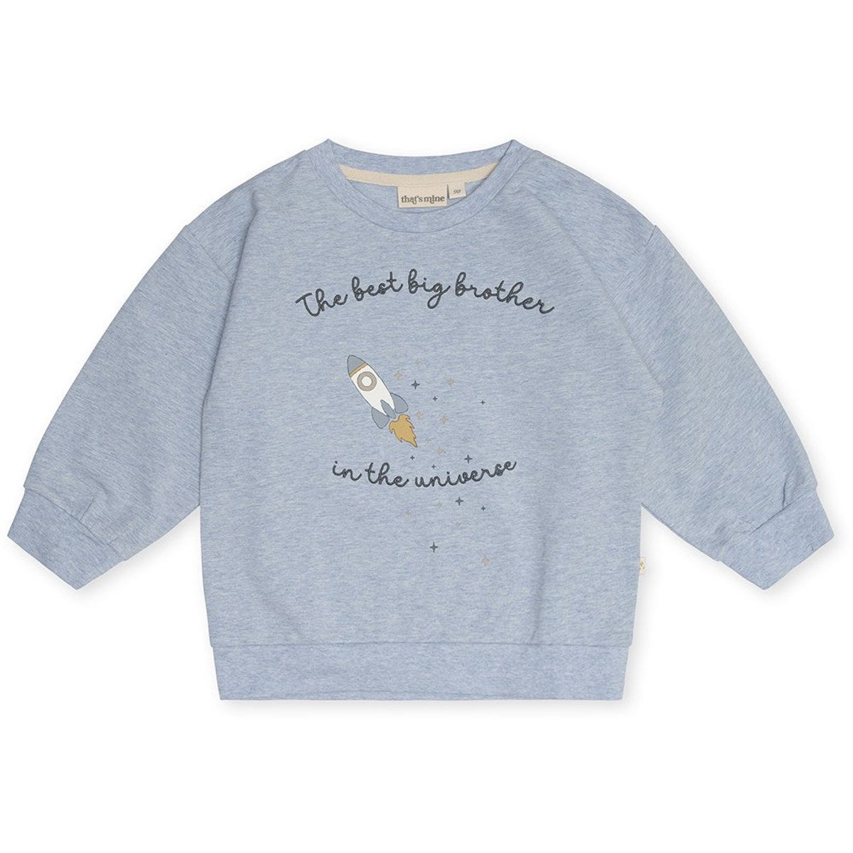 That's Mine - Finley storebror sweatshirt - Light blue melange - 98cm - 3Y