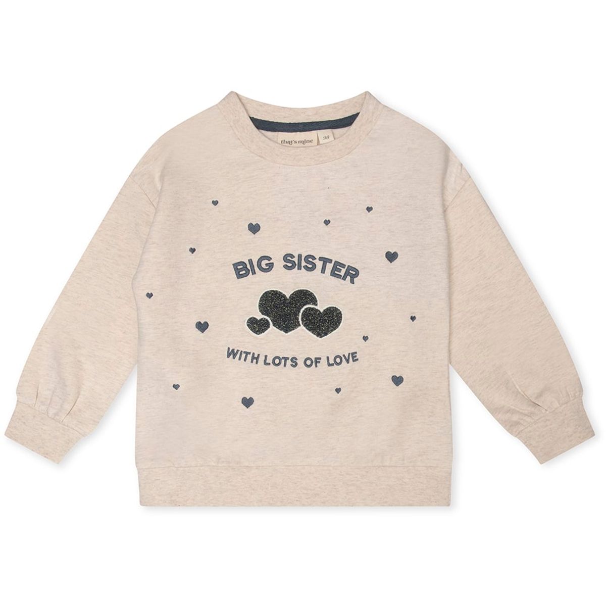 That's Mine - Finley storesøster sweatshirt - Light creme melange - Light creme melange