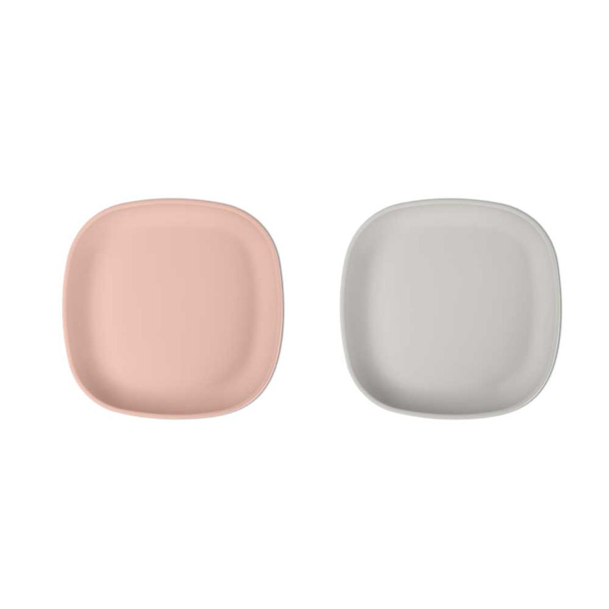 That's Mine - Plate silicone 2-pack - Rose, feather grey