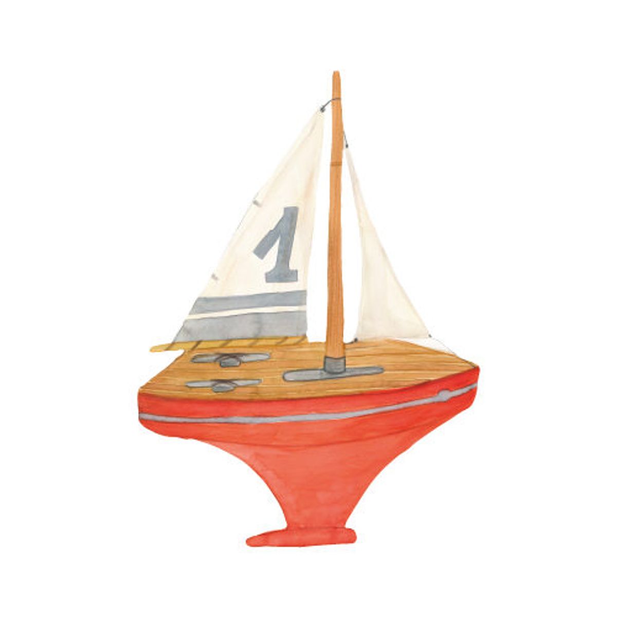 That's Mine - Wallsticker Sailboat - Red