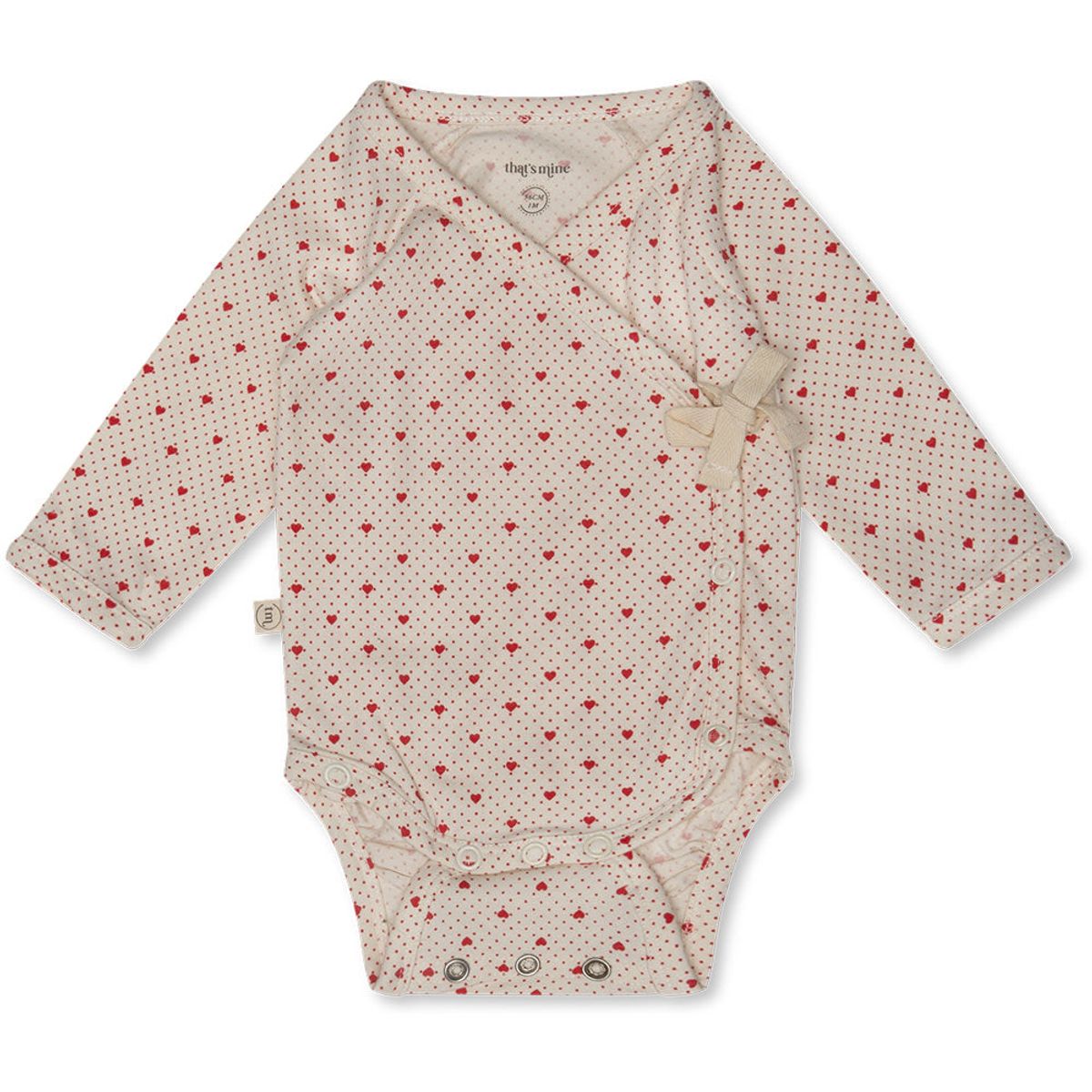 That's Mine - Elia slå-om body - Lots of love red - 50cm - 0M