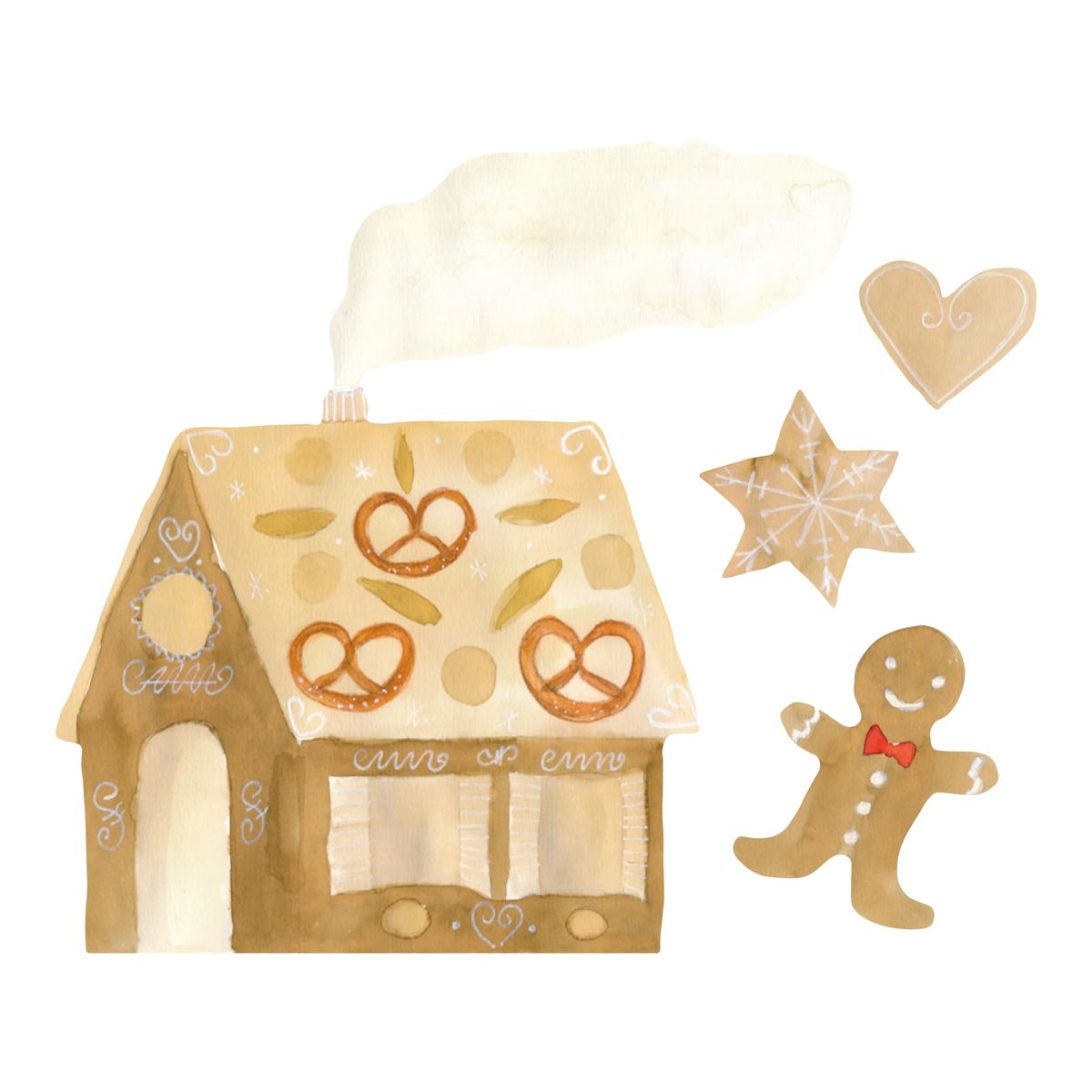 Wallsticker Gingerbread house - Multi