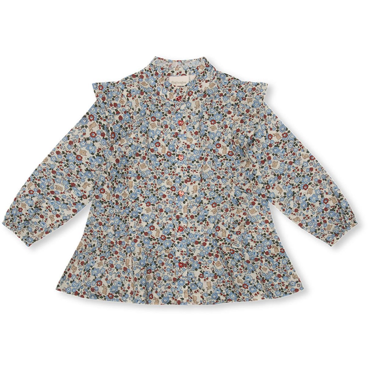 Nellie shirt - Flora bunnies rouge