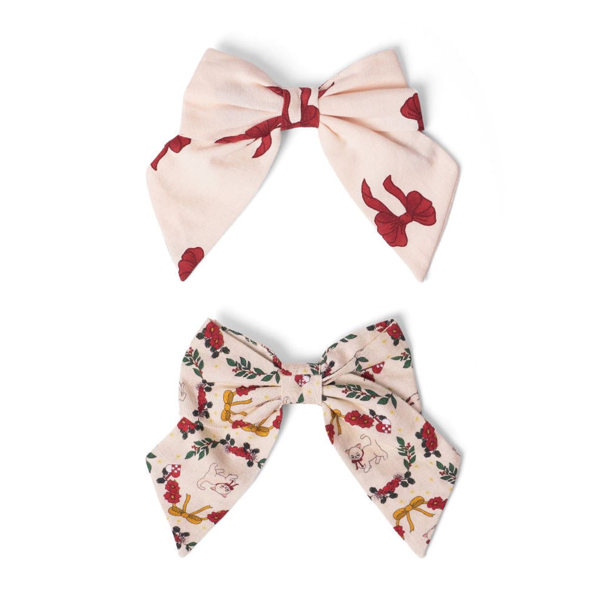 That's Mine - Tori hair bow clips - 2 pack - Rouge boucle